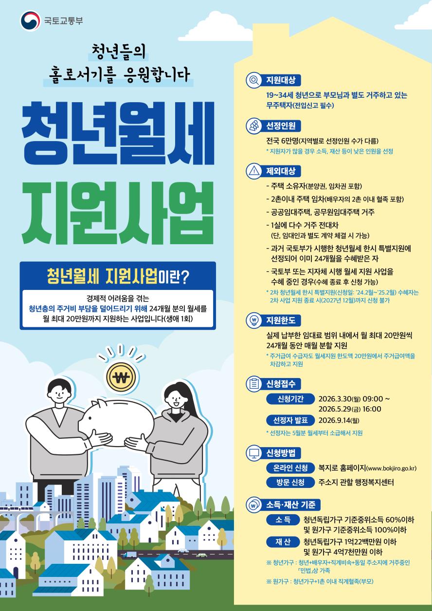 청년월세지원사업 홍보